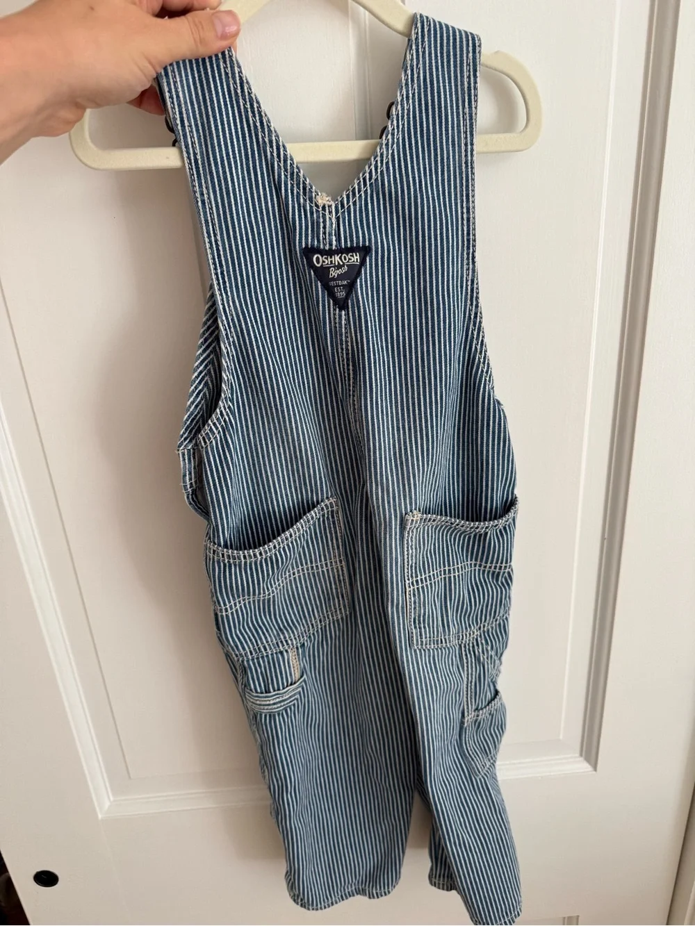 OshKosh B'gosh Blue and White Striped Overalls
